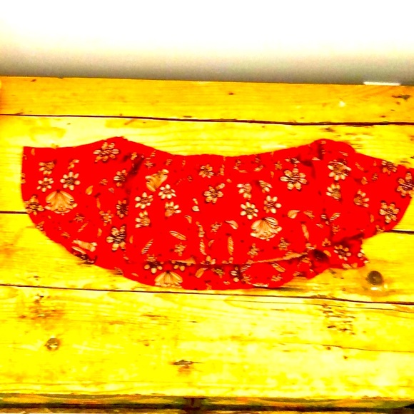 For Love and Lemons Pia Crop Top Red XS - Picture 7 of 7